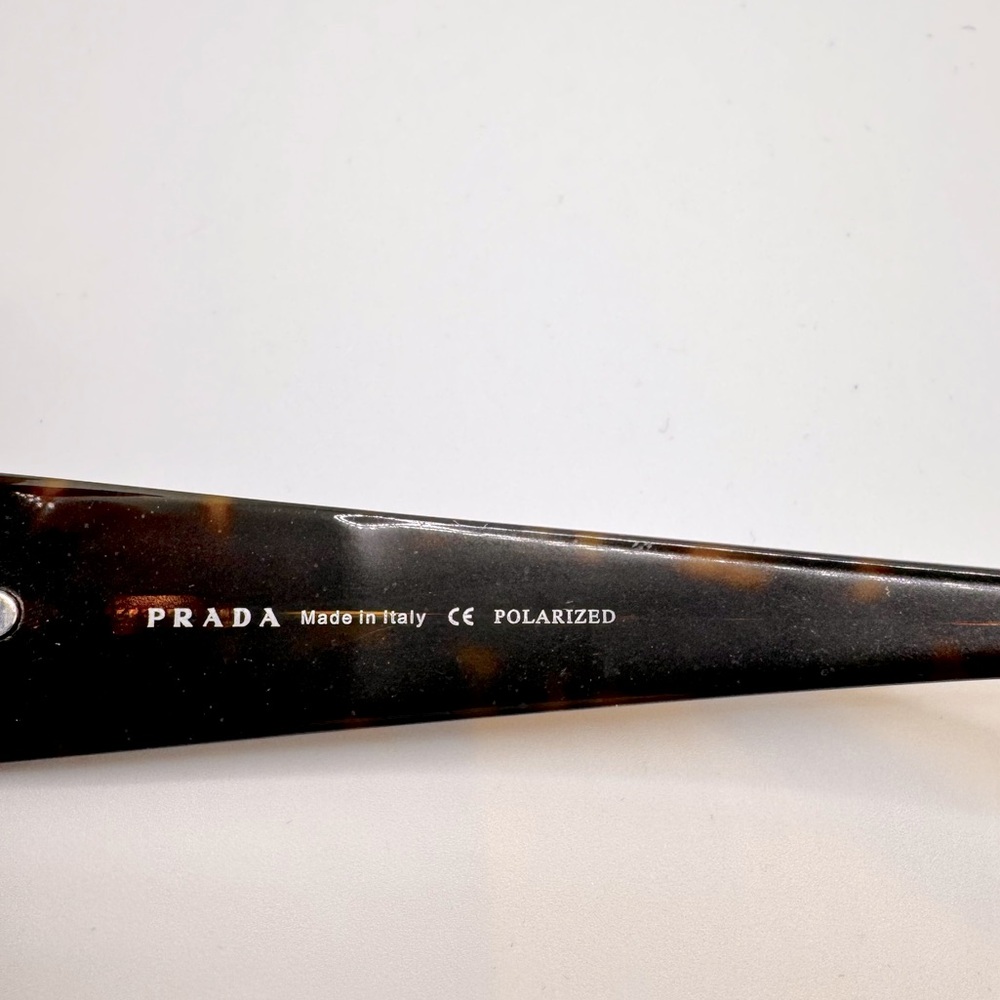 Prada Havana Brown Tortoise Shell Polarized Sunglasses with gold lenses - EUC - Picture 7 of 10